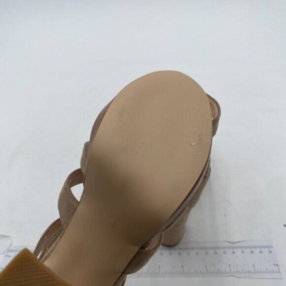 FSJ Grey Chunky High Heel Sandals Open Toe T-Strap Cutout Dress Party Prom Shoes - Picture 6 of 8